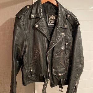 Vintage 1980’s leather motorcycle jacket
